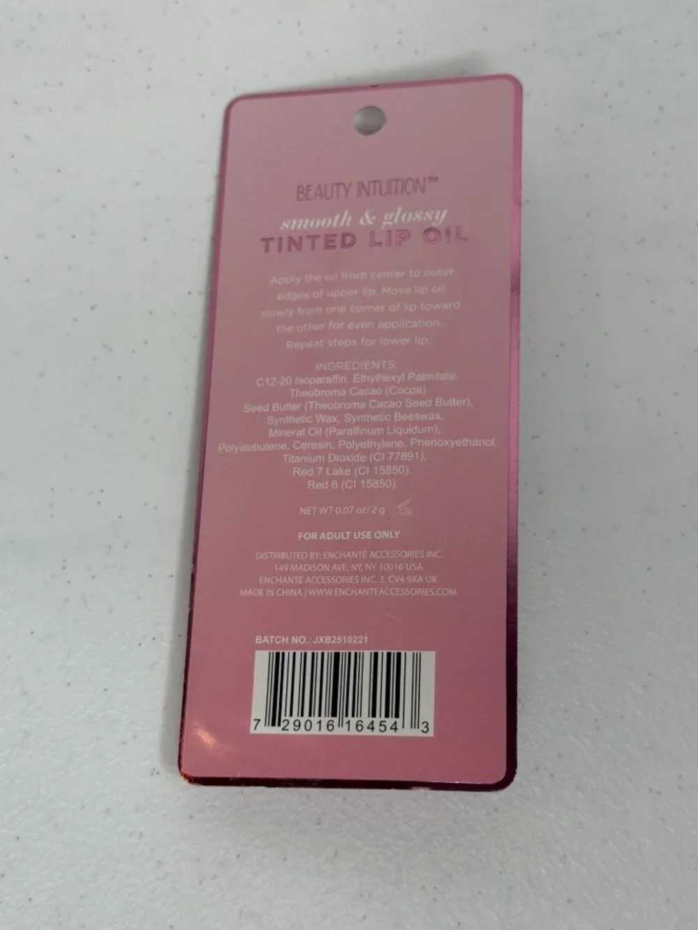 Beauty Intuition Pink Peony Tinted Lip Oil Glossy Hydrating Lip Oil New